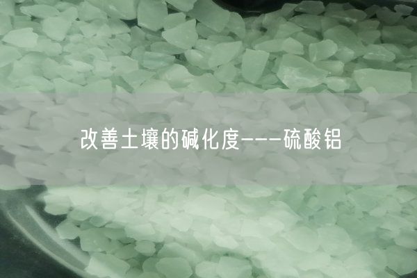 改善土壤的碱化度---硫酸铝(图1)