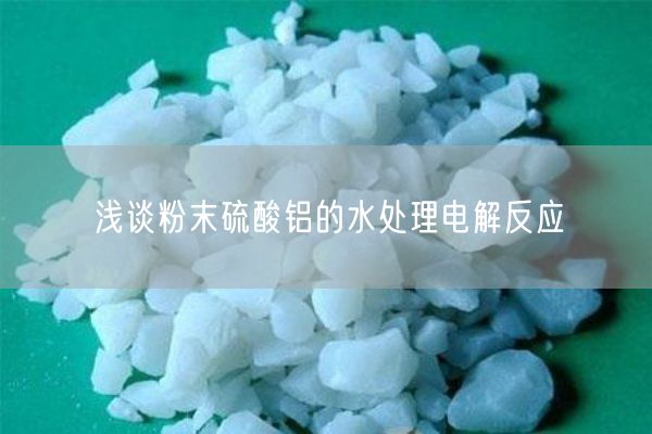 浅谈粉末硫酸铝的水处理电解反应(图1)