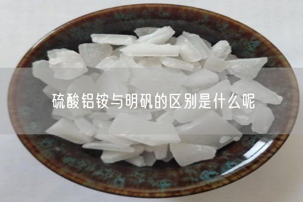 硫酸铝铵与明矾的区别是什么呢(图3)