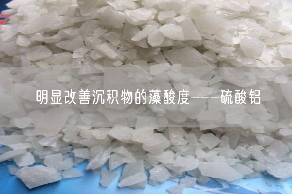 明显改善沉积物的藻酸度---硫酸铝(图4)
