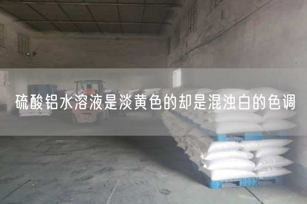 硫酸铝水溶液是淡黄色的却是混浊白的色调(图1)
