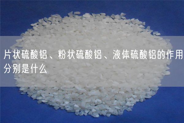 片状硫酸铝、粉状硫酸铝、液体硫酸铝的作用分别是什么(图1)