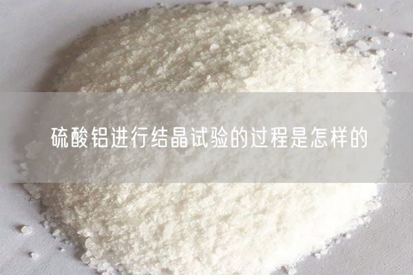 硫酸铝进行结晶试验的过程是怎样的(图1)