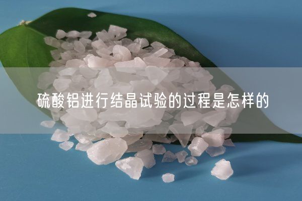 硫酸铝进行结晶试验的过程是怎样的(图2)
